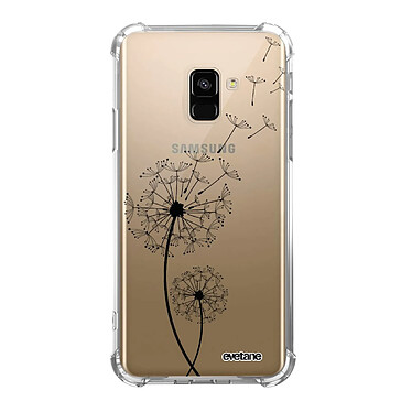 Evetane Coque Samsung Galaxy A8 2018 anti-choc souple angles renforcés transparente Motif Pissenlit