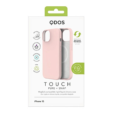 Avis QDOS Coque pour iPhone 15 Touch Pure avec Snap Compatible MagSafe Rose