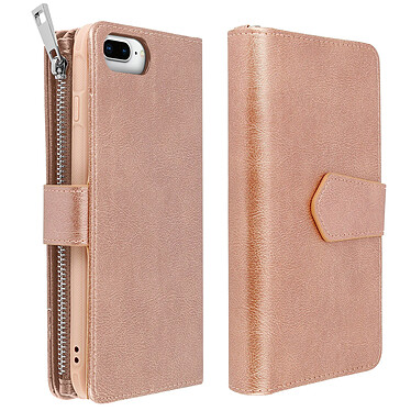 Avis Avizar Étui iPhone 6 Plus/6S Plus/7 Plus/8 Plus Portefeuille Coque Amovible - Rose Gold