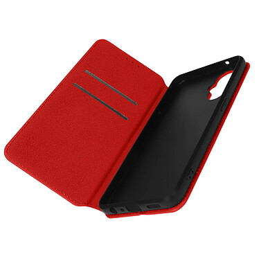 Avizar Housse pour Oppo Reno 8 Lite 5G Clapet Portefeuille Fonction Support Vidéo  rouge