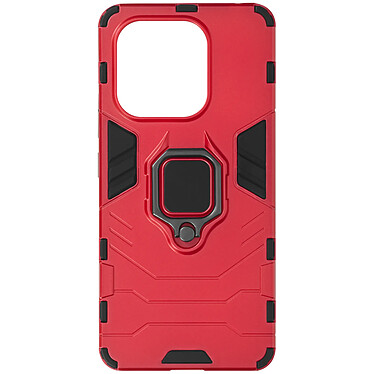 Avizar Coque pour Xiaomi Redmi Note 13 4G Anneau Support Bi-matière Antichoc Rouge