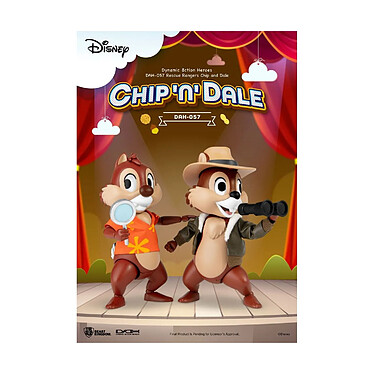 Avis Tic et Tac, Les Rangers du Risque - Figurines Dynamic Action Heroes 1/9 Chip & Dale 10 cm