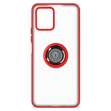 Avizar Coque pour Vivo Y01 Bi-matière Bague Métallique Support Vidéo  rouge