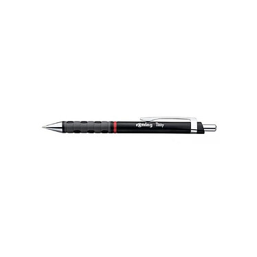 ROTRING Stylo Bille Rétractable Tikky Pointe Moyenne Corps Noir Encre bleue