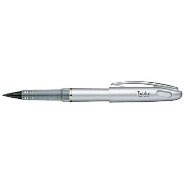 PENTEL Feutre plume Tradio TRJ74 corps gris Alu encre Noire