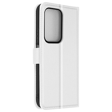 Avizar Étui pour Honor 200 Lite Portefeuille Support Vidéo Motif Croisillon Blanc