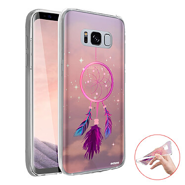 Evetane Coque Samsung Galaxy S8 360 intégrale transparente Motif Attrape rêve rose Tendance