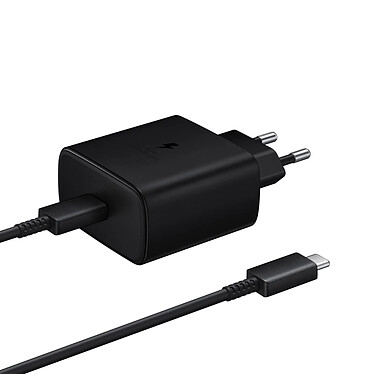 Samsung Chargeur Secteur  Original Câble USB-C vers USB-C Fast Charging 2.0 Noir