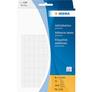 HERMA 3840 Etiquettes multi-usage 8 x 12 mm, blanc