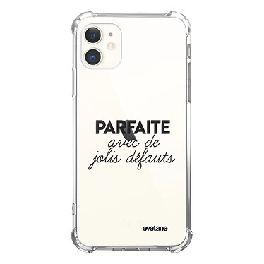 Evetane Coque iPhone 11 anti-choc souple angles renforcés transparente Motif Parfaite Avec De Jolis Défauts