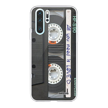 Evetane Coque Huawei P30 Pro/ P30 Pro New Edition silicone transparente Motif Cassette ultra resistant