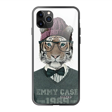 Evetane Coque en verre trempé iPhone 11 Pro Tigre Fashion