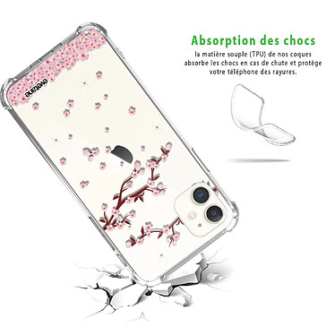 Avis Evetane Coque iPhone 11 anti-choc souple angles renforcés transparente Motif Chute De Fleurs