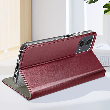 Acheter Avizar Étui pour Motorola Moto G34 5G Clapet Porte-carte Fonction Support Bordeaux