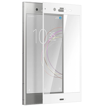 Avis Avizar Film Xperia XZ1 écran verre trempé protection anti-explosion casse rayure-blanc