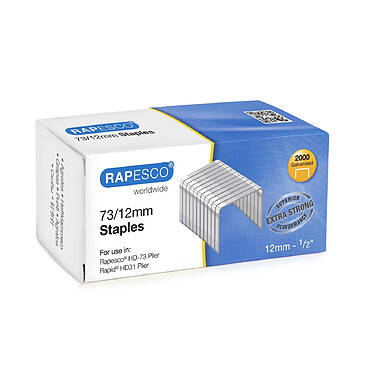 RAPESCO Boite de 2000 Agrafes 73/12 mm Galvanisées