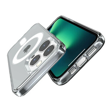 Evetane Coque iPhone 13 Pro transparente Motif Compatible Magsafe + 2 Vitres Protection Ecran pas cher