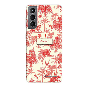 LaCoqueFrançaise Coque Samsung Galaxy S21 5G 360 intégrale transparente Motif Botanic Amour Tendance