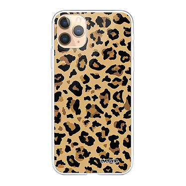 Evetane Coque iPhone 11 Pro silicone transparente Motif Léopard Beige ultra resistant