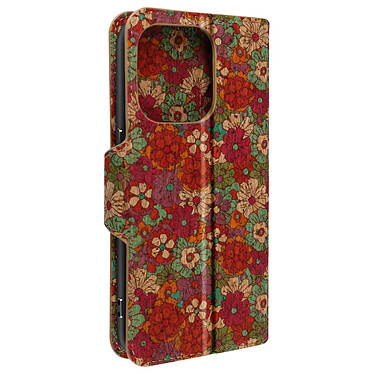 Avizar Étui Liège pour iPhone 14 Pro Max Clapet Portefeuille Support  Été floral