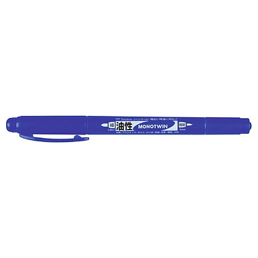 TOMBOW Marqueur Permanent MONO twin 0,8 et 0,4 mm Bleu x 10