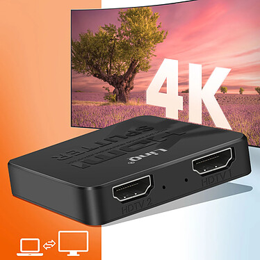 Avis LinQ Splitter HDMI 4K Ultra HD sur 2 Écrans Simultanés Noir