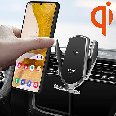 Avis LinQ Support Voiture 3 en 1 pour Smartphone Chargeur Induction 15W, Chargeur Allume-cigare + Câble USB-C, Rotatif 360°  Noir