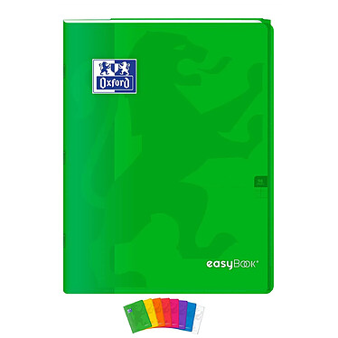 OXFORD Cahier EASYBOOK Agrafé 24x32 cm 96 pages grands carreaux 90g Couleurs aléatoire