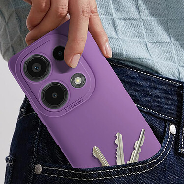 Avis Avizar Coque pour Xiaomi Redmi Note 13 Pro 4G Silicone Mat Protection Caméra Violet Foncé