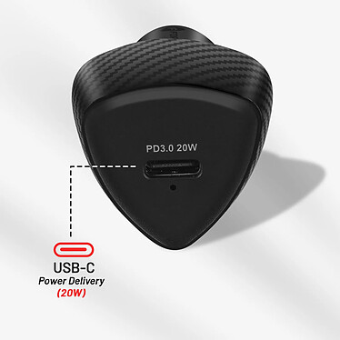 Avis Forcell Chargeur Voiture USB-C 20W Power Delivery Charge Rapide  Noir Carbone