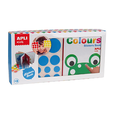 APLI Kit Mon premier livre avec des gommettes pour apprendre les couleurs