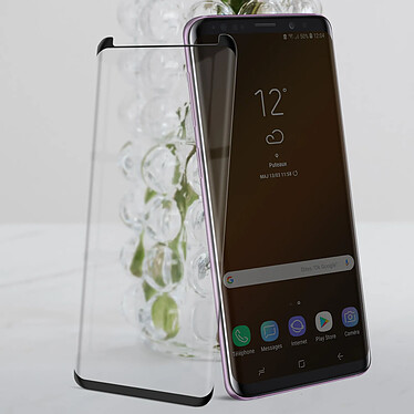 Avis Avizar Film Galaxy S9 Plus Verre trempé Incurvé 5D Full Cover Protection Contours Noirs