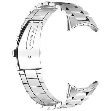 Avizar Bracelet pour Google Pixel Watch Maillons en Acier Inoxydable a Boucle Papillon  Argent