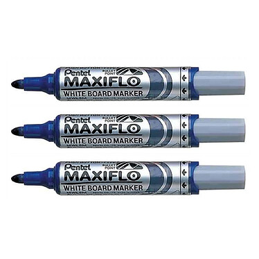 PENTEL Marqueur pour tableau blanc MAXIFLO MWL5M Bleu x 3