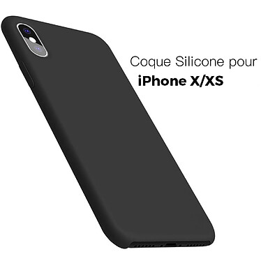 Avis LaCoqueFrançaise Coque iPhone X/XS Silicone Liquide noir avec vitre de protection en verre trempé