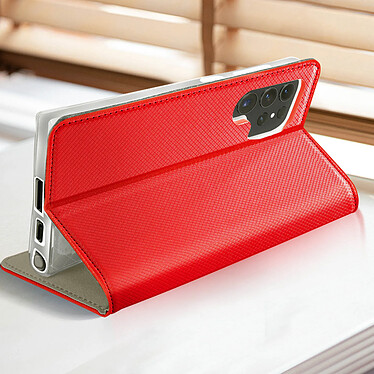 Avis Avizar Étui pour Samsung Galaxy S24 Ultra Porte carte Collection Smart Rouge