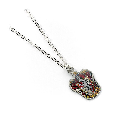 Harry Potter - Pendentif et collier plaqué argent Gryffindor Crest