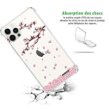 Avis Evetane Coque iPhone 12/12 Pro anti-choc souple angles renforcés transparente Motif Chute De Fleurs