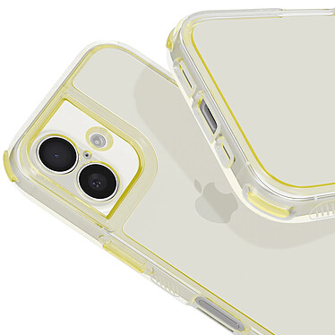 Avizar Coque pour iPhone 16 Coins Antichoc Bumper Jaune pas cher