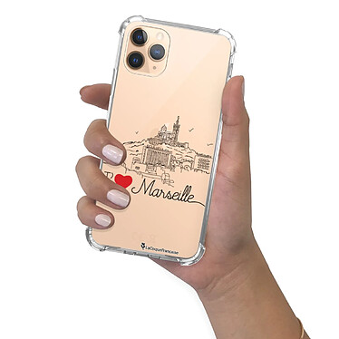 LaCoqueFrançaise Coque iPhone 11 Pro anti-choc souple angles renforcés transparente Motif J'aime Marseille pas cher