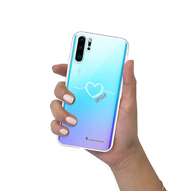 LaCoqueFrançaise Coque Huawei P30 Pro/ P30 Pro New Edition silicone transparente Motif Coeur Blanc Amour ultra resistant pas cher