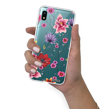 Evetane Coque Samsung Galaxy A10 360 intégrale transparente Motif Fleurs Multicolores Tendance pas cher