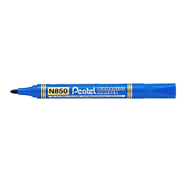 PENTEL Marqueur Permanent N850 Pointe Conique Bleu x 12