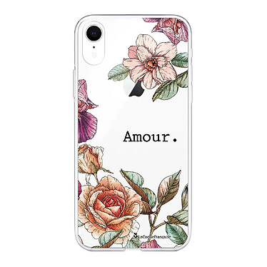 LaCoqueFrançaise Coque iPhone Xr silicone transparente Motif Amour en fleurs ultra resistant