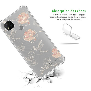 Avis LaCoqueFrançaise Coque Xiaomi Redmi 9C Silicone antichocs Solides coins renforcés  transparente Motif Fleurs Blanches