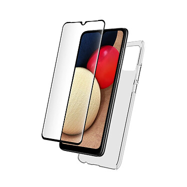 BigBen Connected Pack Protection pour Galaxy A03s Coque Antichocs en TPU et Verre d'Écran 9H Transparent