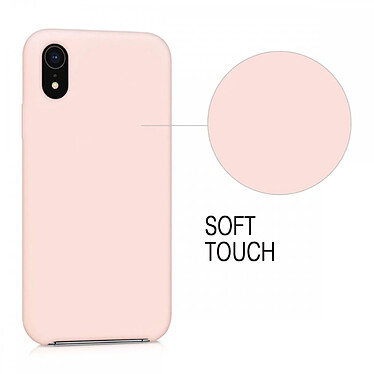 Acheter Evetane Coque iPhone Xr Silicone Liquide Douce rose pâle transparente Motif