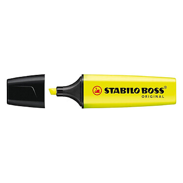 STABILO Surligneur BOSS ORIGINAL Rechargeable Pointe Biseautée 2-5 mm Jaune x 10