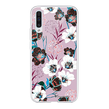 LaCoqueFrançaise Coque Samsung Galaxy A70 360 intégrale transparente Motif Fleurs parme Tendance