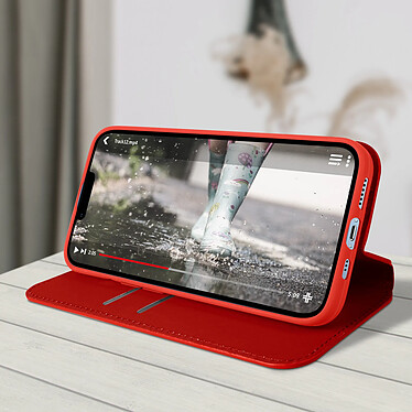 Acheter Avizar Étui iPhone 13 Mini Clapet Portefeuille Fonction Support Vidéo Rouge